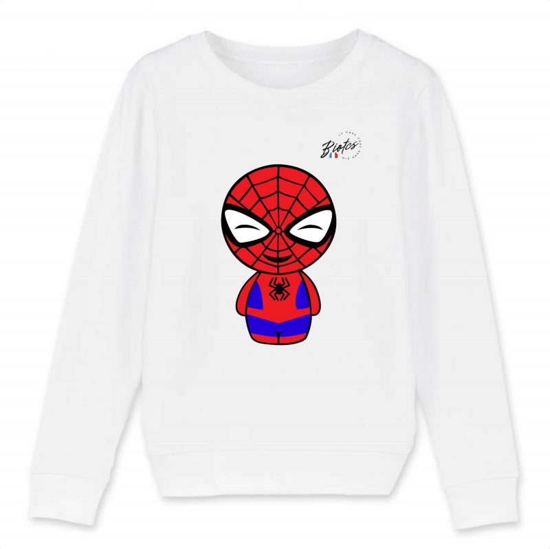 Sweat-shirt Enfant Bio, Style Spiderman