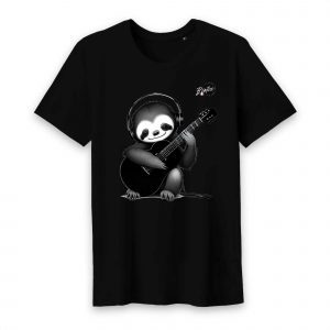 T-shirt Homme Col rond, joueur de guitare