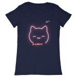 T-shirt tête de chat pour femme
